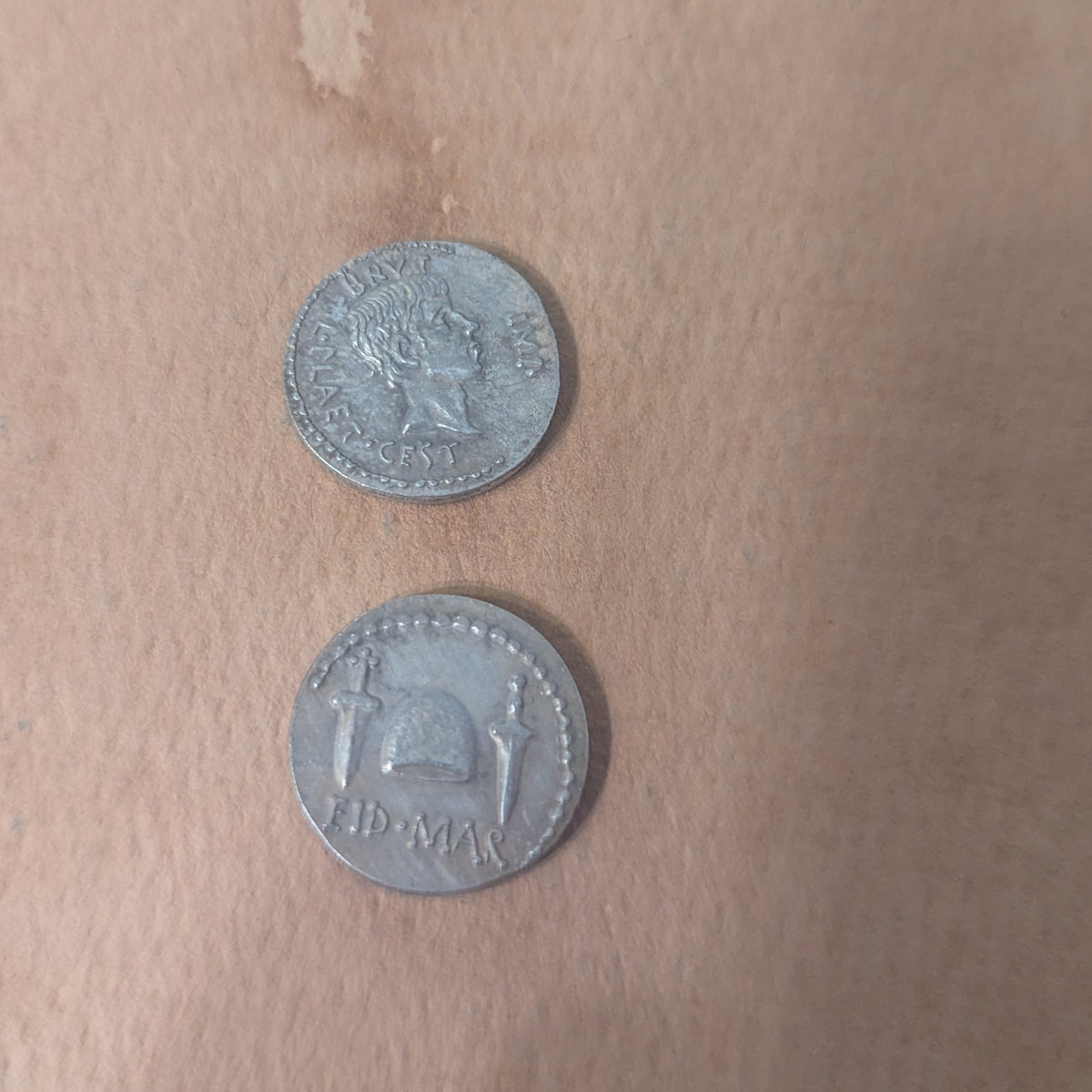 Brutus Denarius Silver Plated Roman Collectible Coin