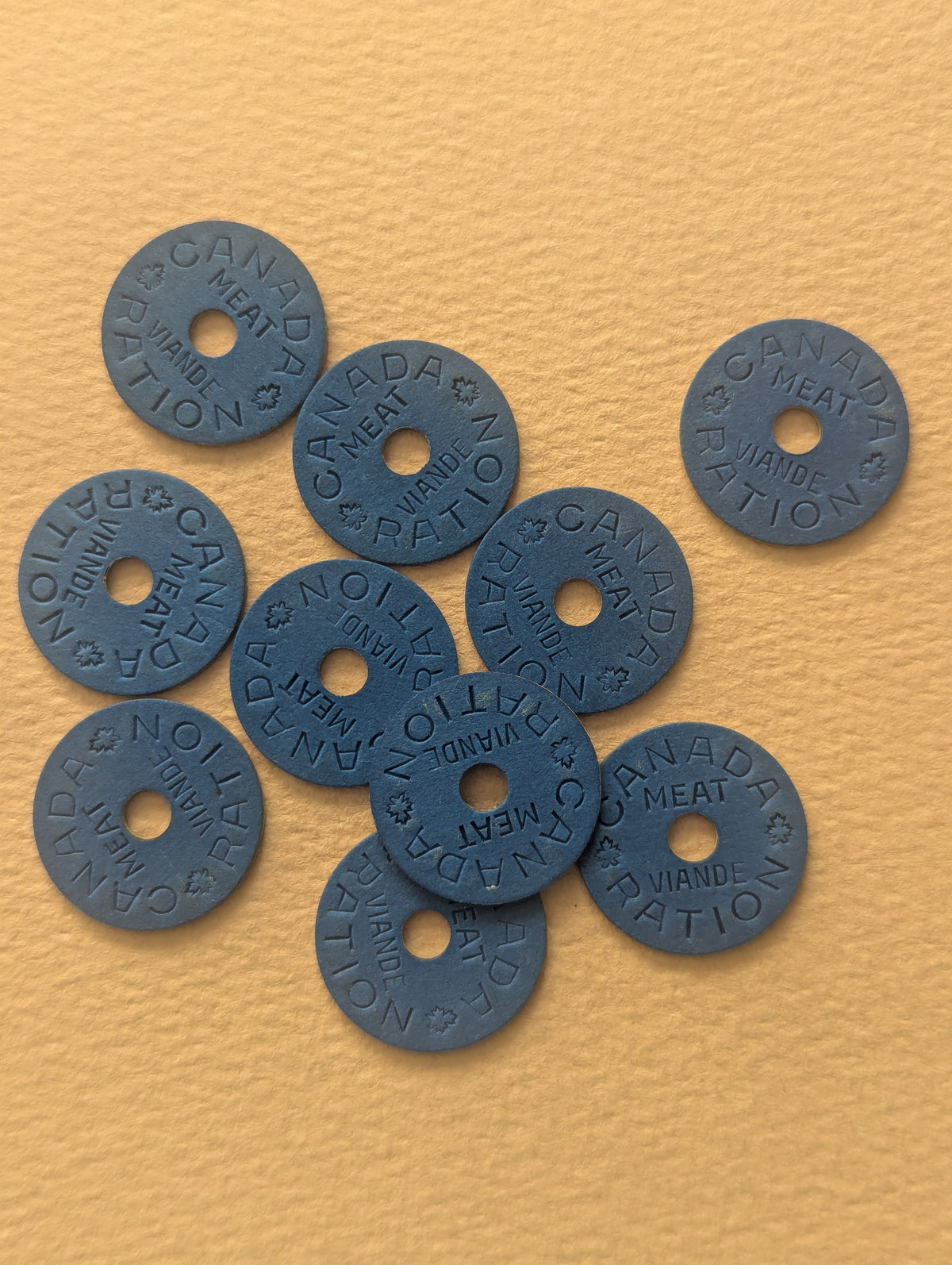 Government Issued Antique WWII Canadian Meat Tokens