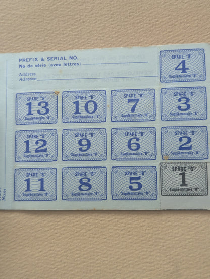 Authentic WWII Canadian Ration Book