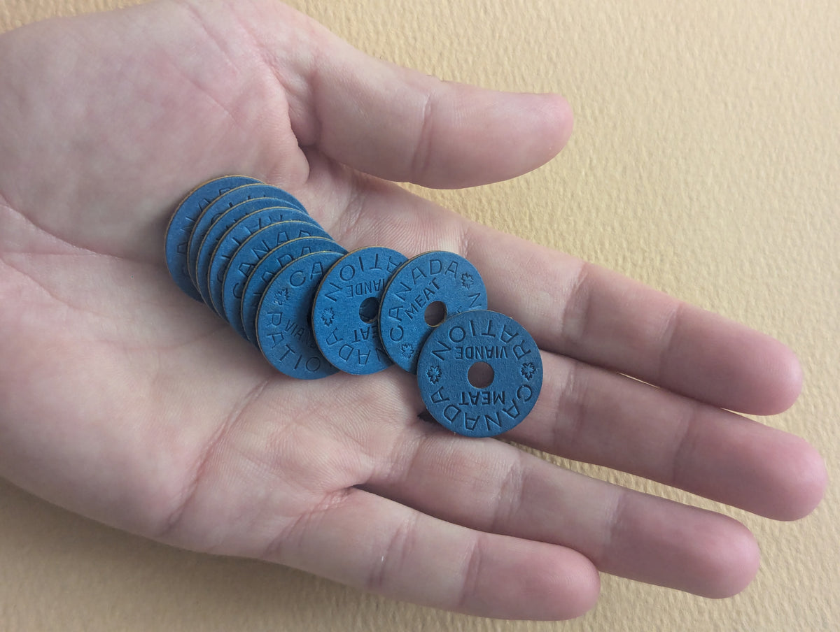 Government Issued Antique WWII Canadian Meat Tokens