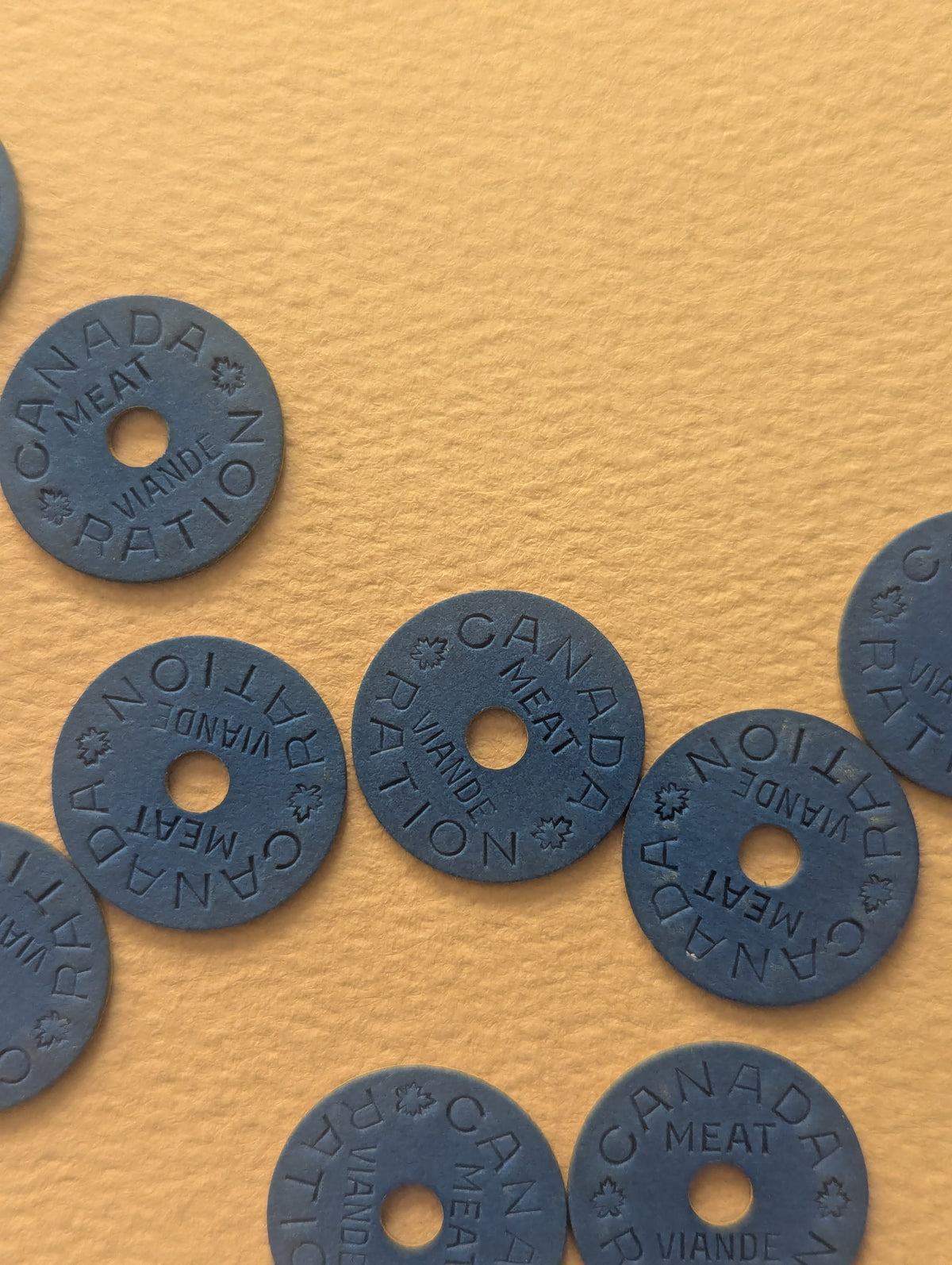 Government Issued Antique WWII Canadian Meat Tokens