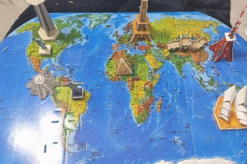 3D World Puzzle - Paths and Places