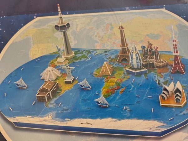 3D World Puzzle - Paths and Places