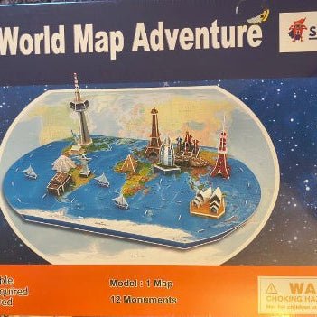 3D World Puzzle - Paths and Places