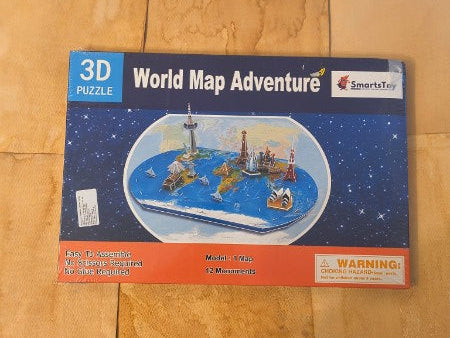 3 Dimensional World Puzzle Cardboard