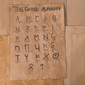 Gothic Alphabet Print on Watercolour Paper