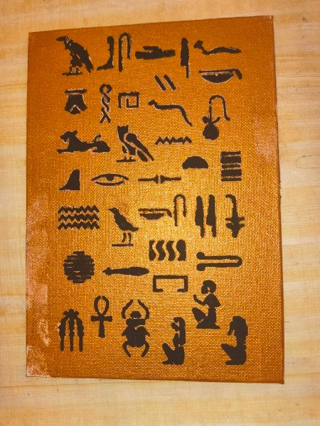 Egyptian Hieroglyphs Print Canvas - Paths and Places
