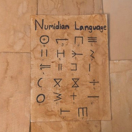 Numidian Alphabet Print Watercolour Paper