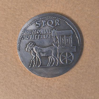 Ancient Roman Agrippina Sestertius Silver Coin - Paths and Places