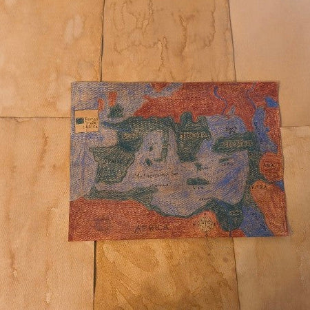 Ancient Rome Map Print Watercolour Paper