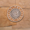 Carved Mayan Haab' Calendar With Glyphs