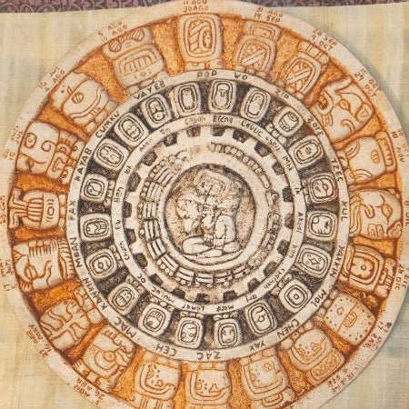 Carved Mayan Haab' Calendar With Glyphs - Paths and Places