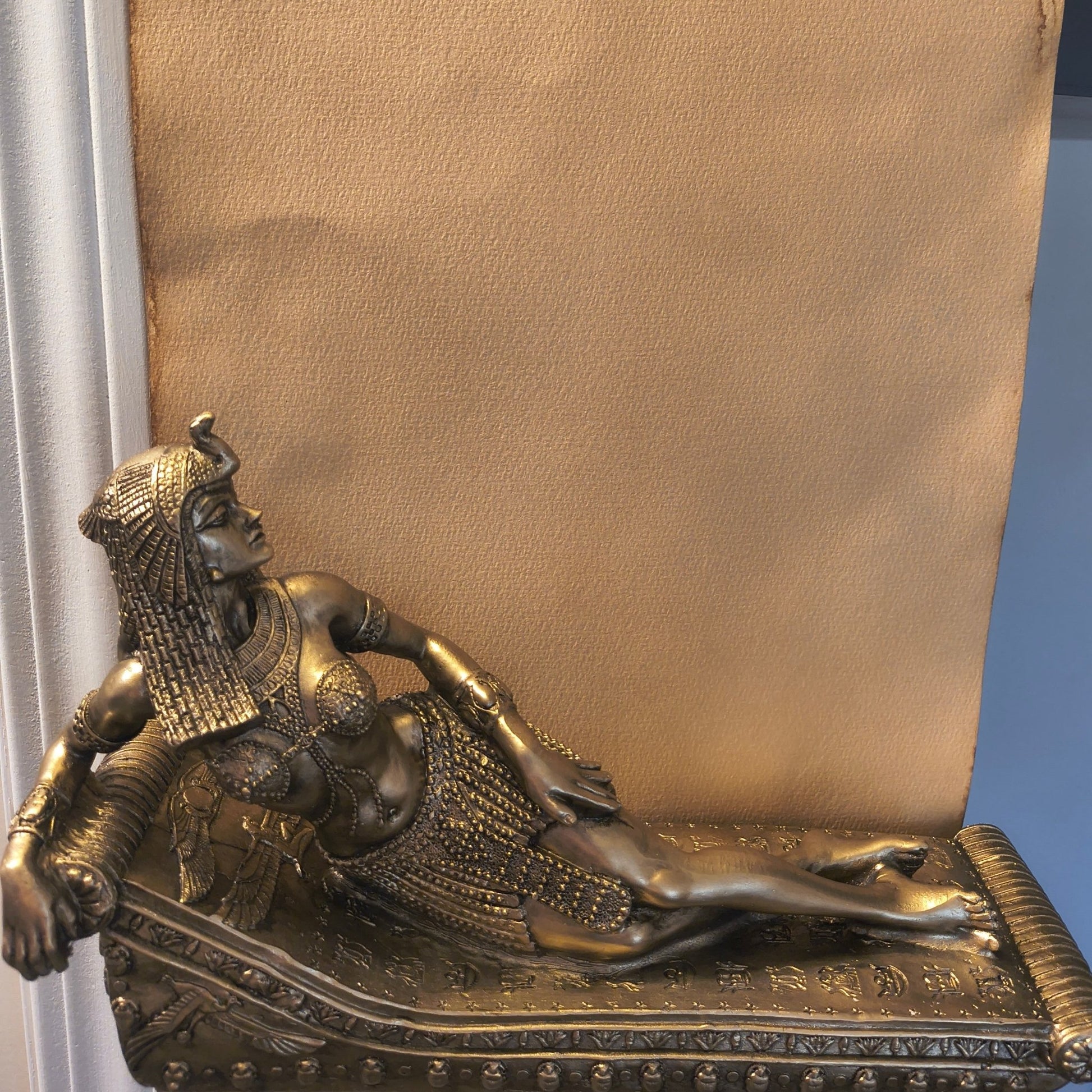 Egyptian Queen Reclining Cleopatra Statuette - Paths and Places