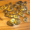 Elder Futhark Norse Runestones Gold - Paths and Places