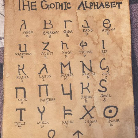 Gothic Alphabet Print - Paths and Places