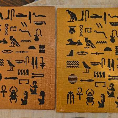 Egyptian Hieroglyphs Print Canvas - Paths and Places