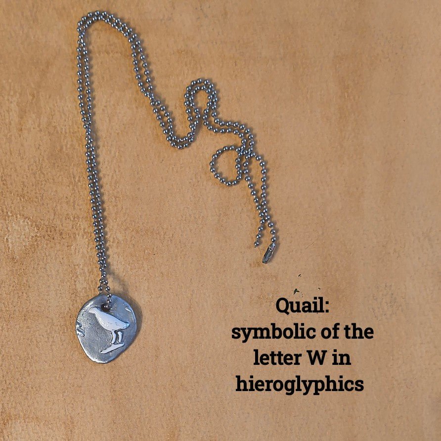 Minimalist Egyptian Hieroglyph Pendant Necklaces - Paths and Places