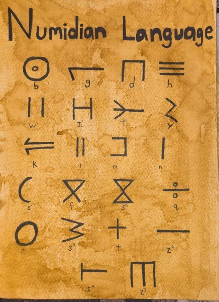 Numidian Alphabet Print - Paths and Places