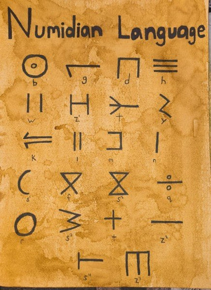 Numidian Alphabet Print - Paths and Places