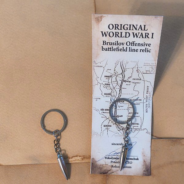 Official Relics Hunters WWI Bullet Keychain - Paths and Places