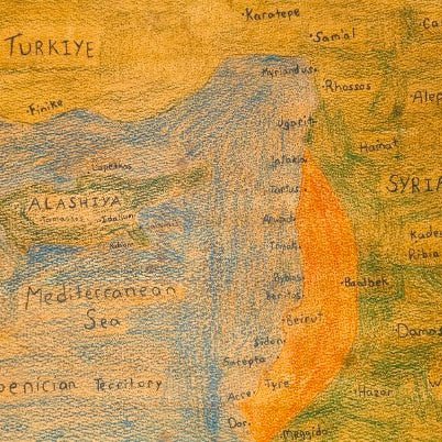Phoenician Empire Map Print - Paths and Places