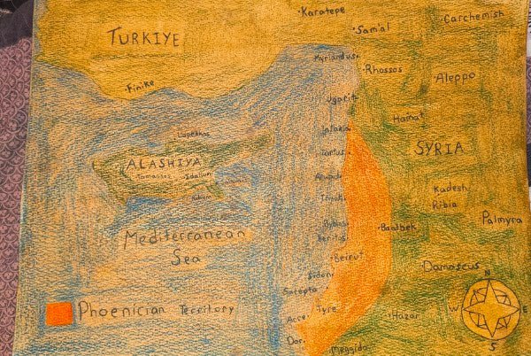 Phoenician Empire Map Print - Paths and Places