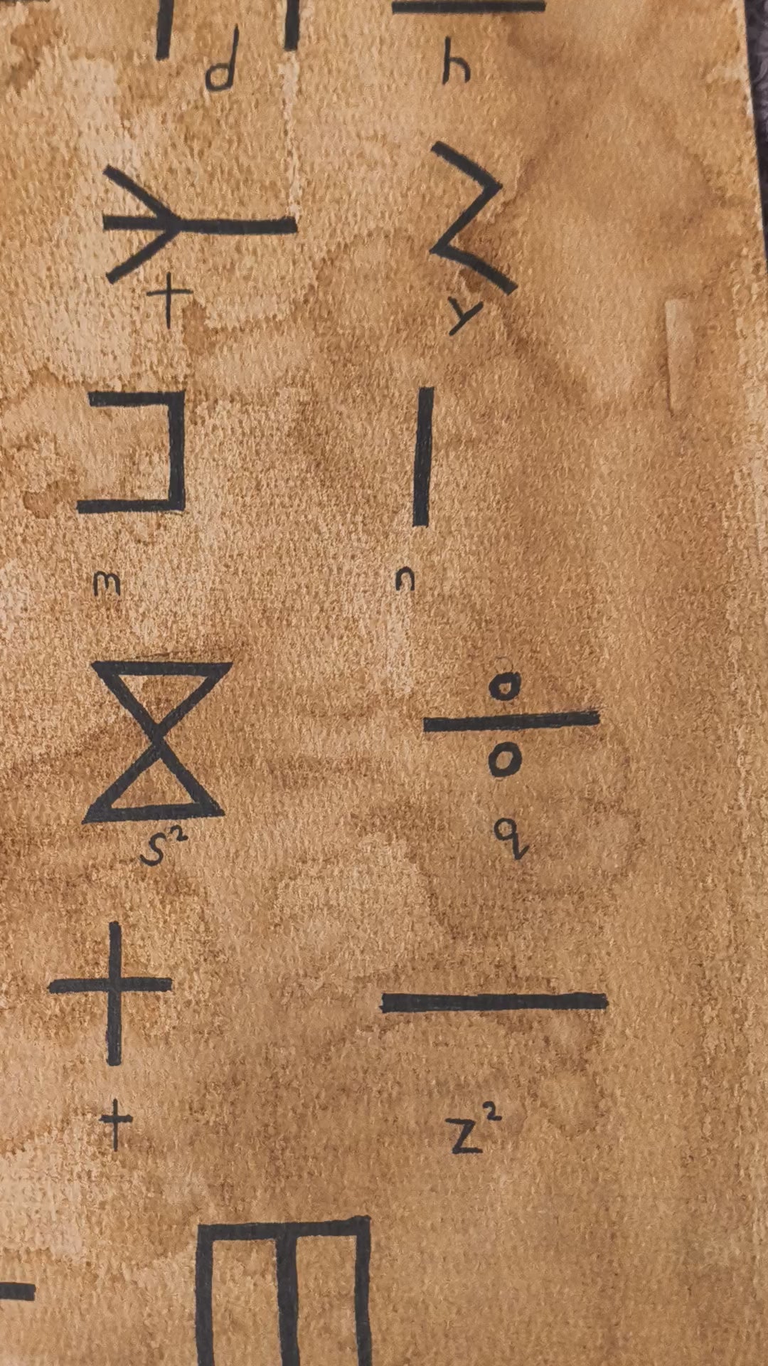 Numidian Alphabet Print Watercolour Paper