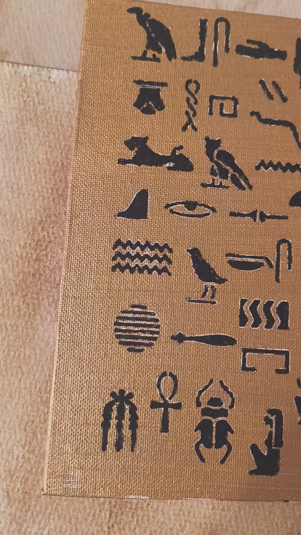 Egyptian Hieroglyphs Print Canvas