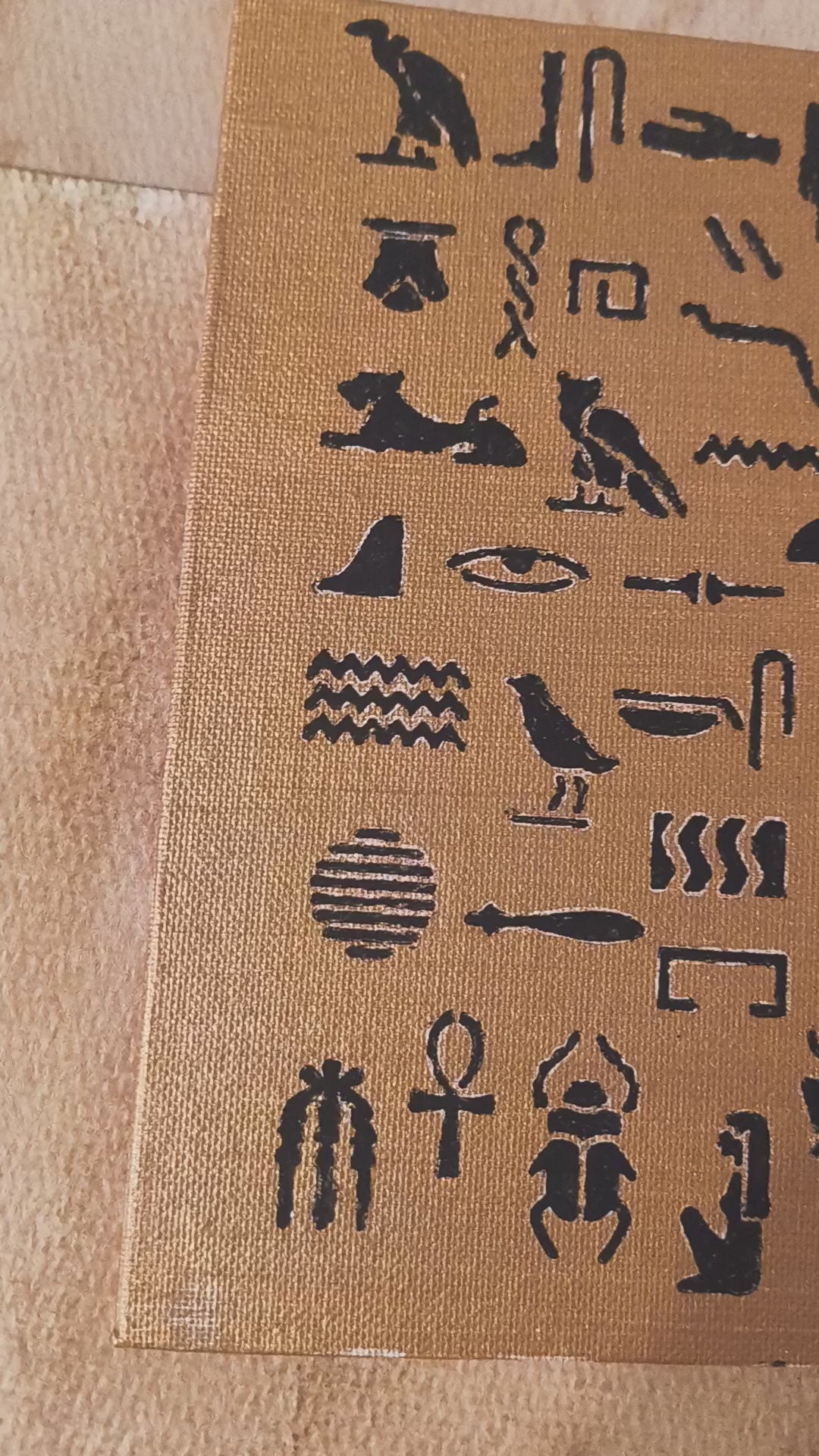 Egyptian Hieroglyphs Print Canvas