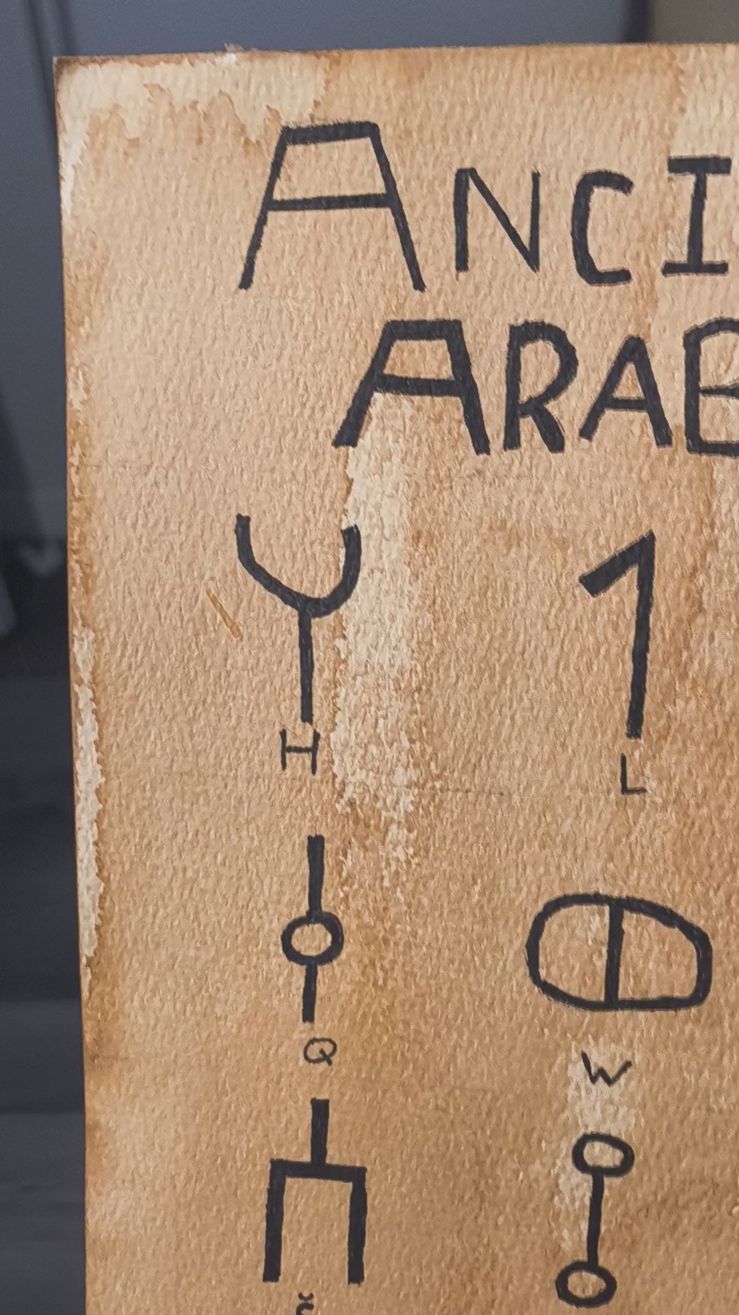 Impression d'alphabet arabe du sud ancien
