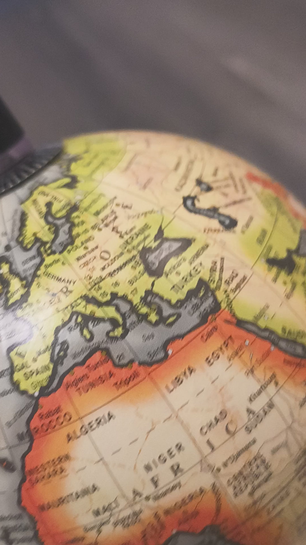Handcrafted Miniature Globe: Marble Stand