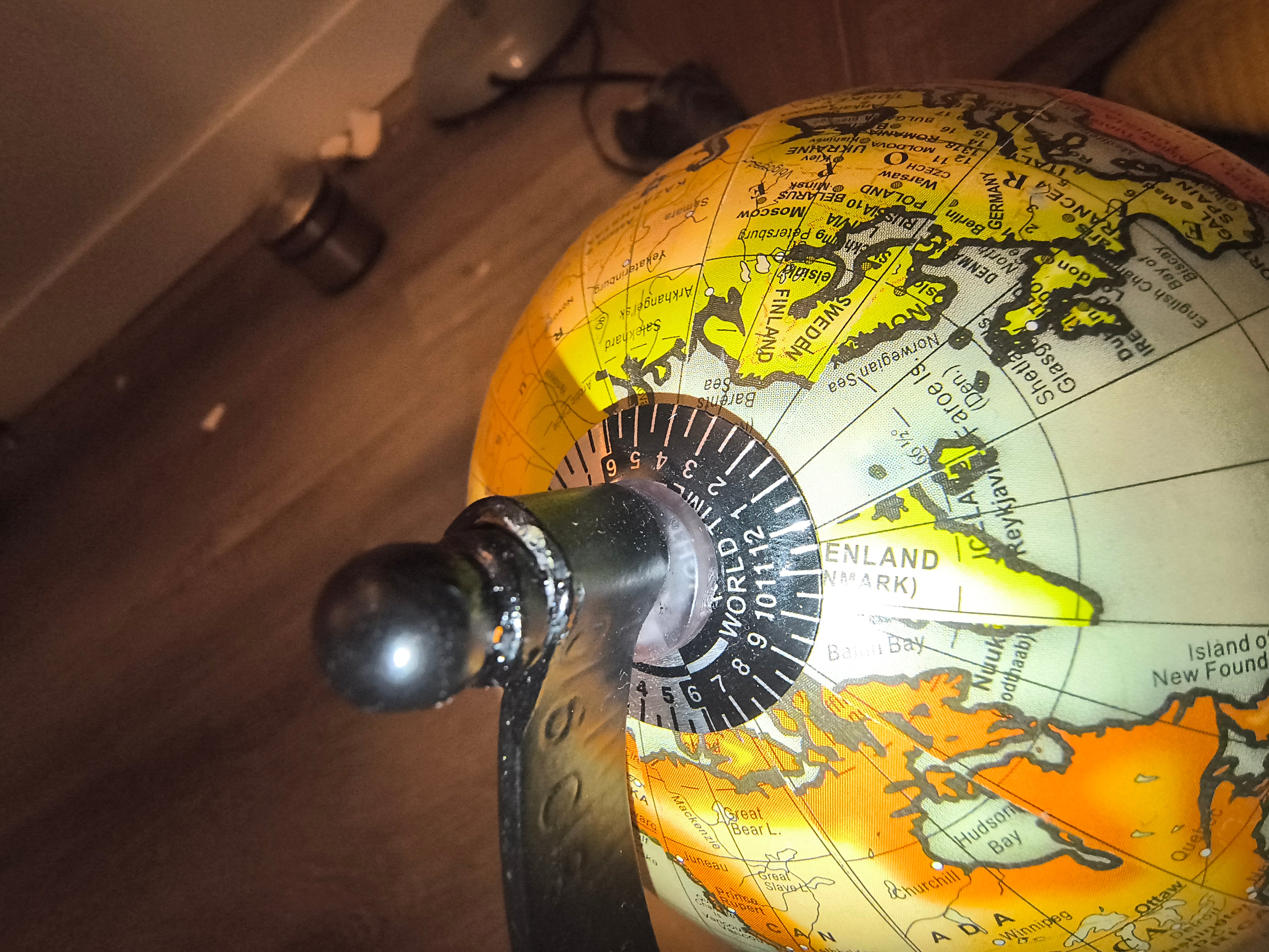 Handcrafted Miniature Globe: Marble Stand