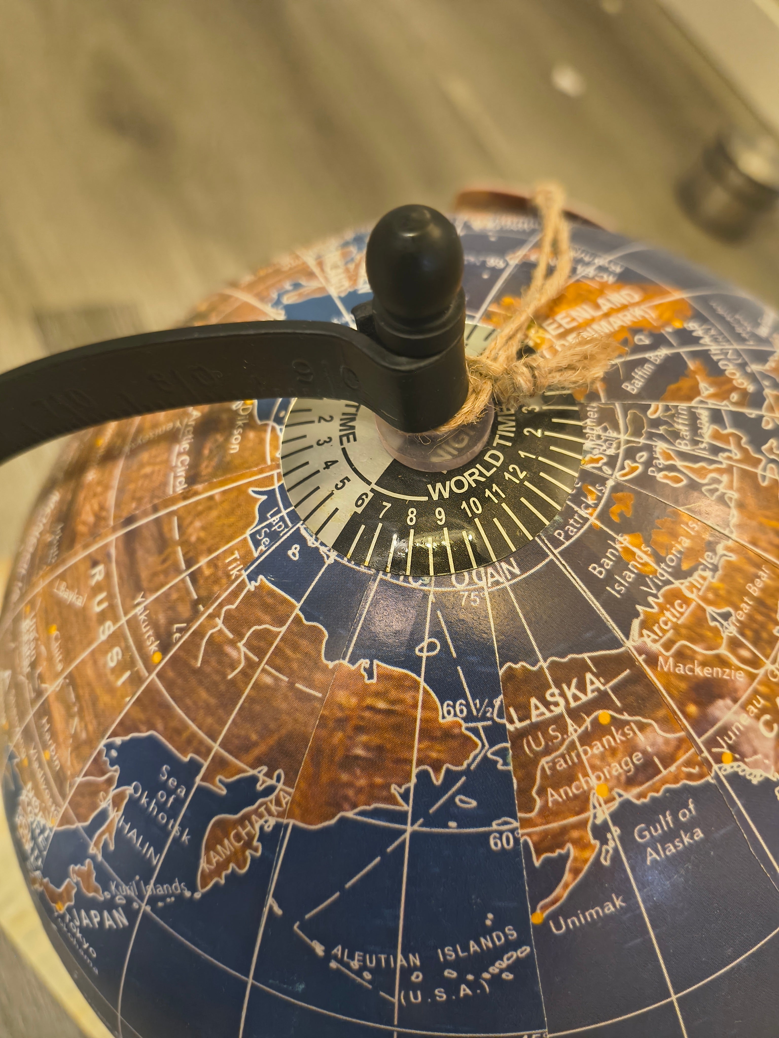 Handcrafted Globe: Wooden Stand