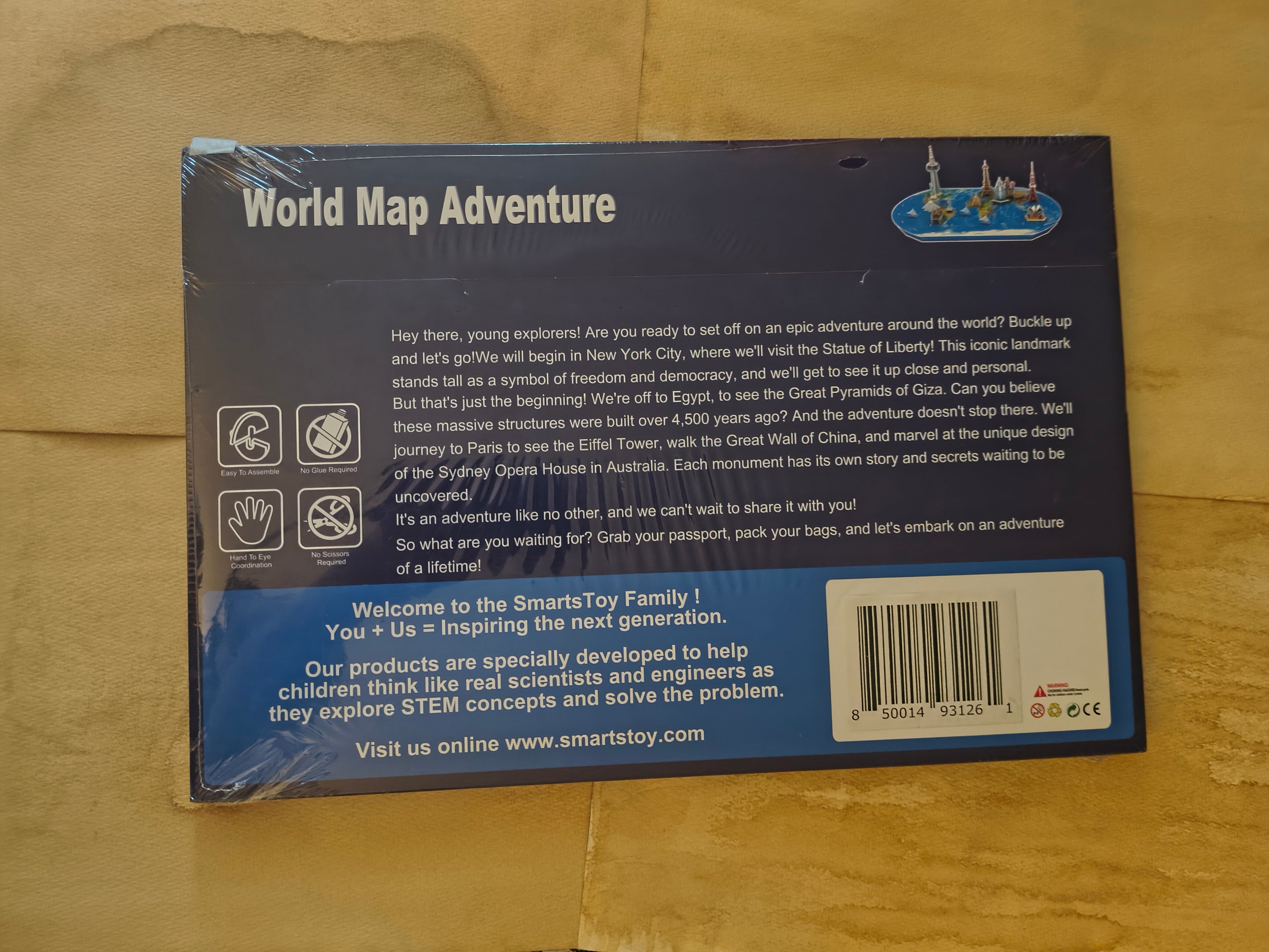 3 Dimensional World Puzzle Cardboard