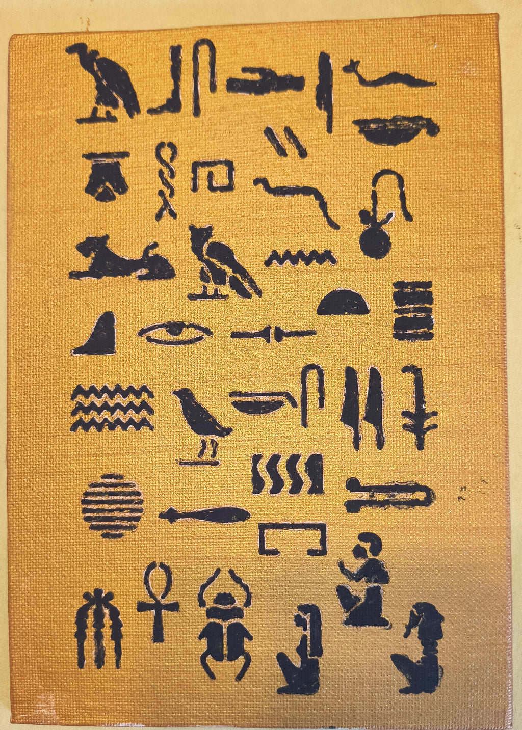 Egyptian Hieroglyphs Print Canvas - Paths and Places