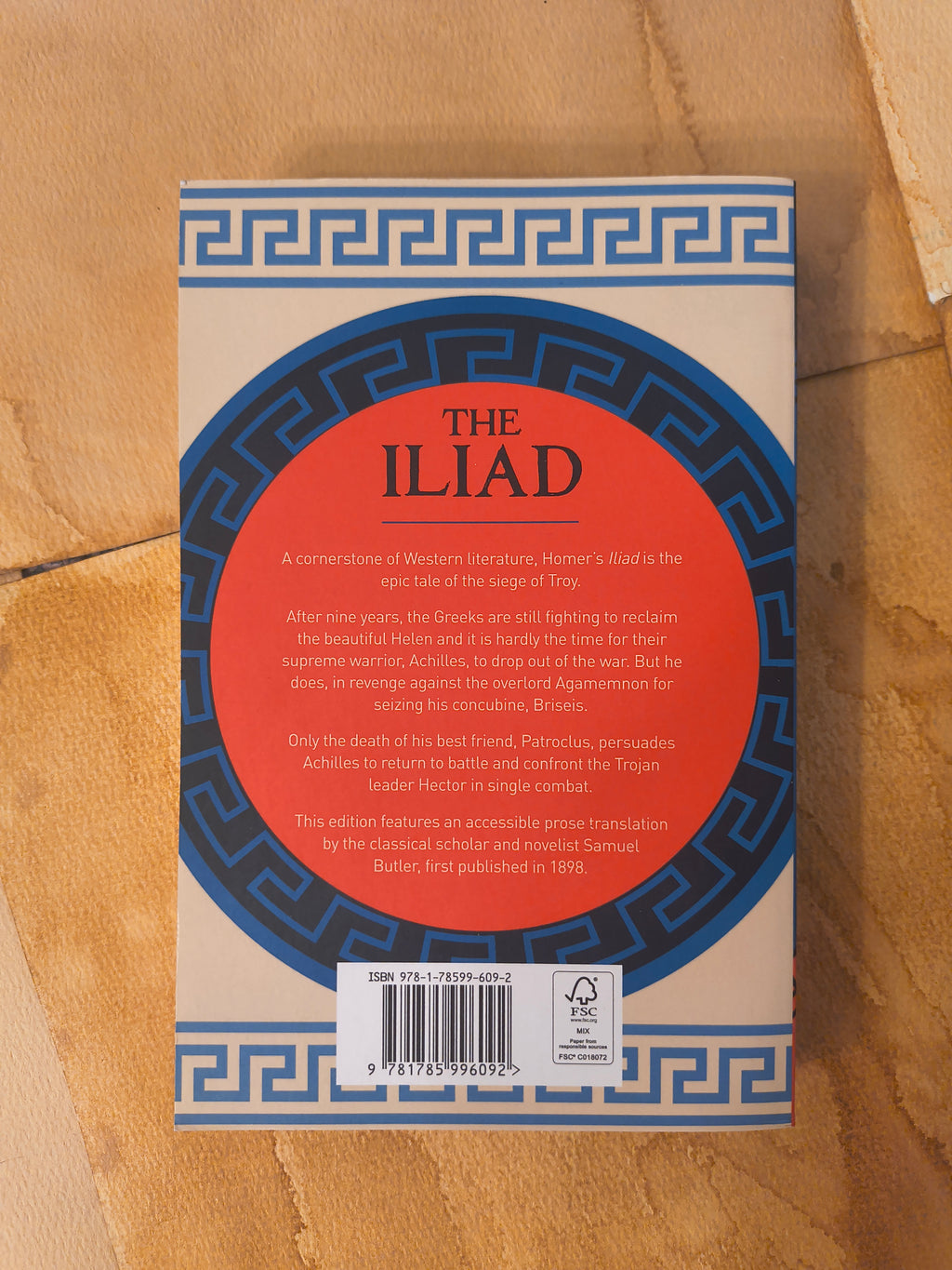Homer's "The Iliad" Paperback.