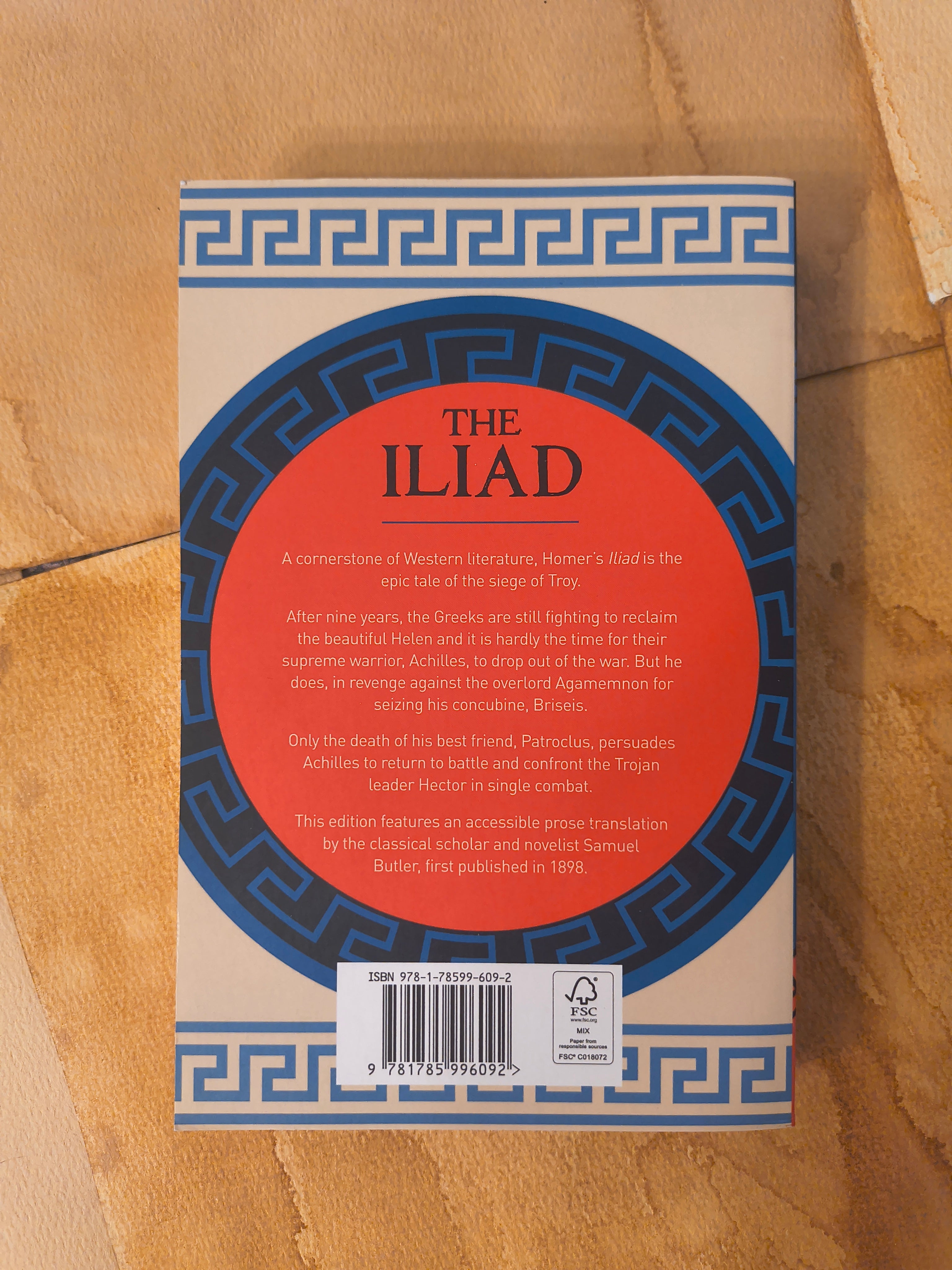 Homer's "The Iliad" Paperback.