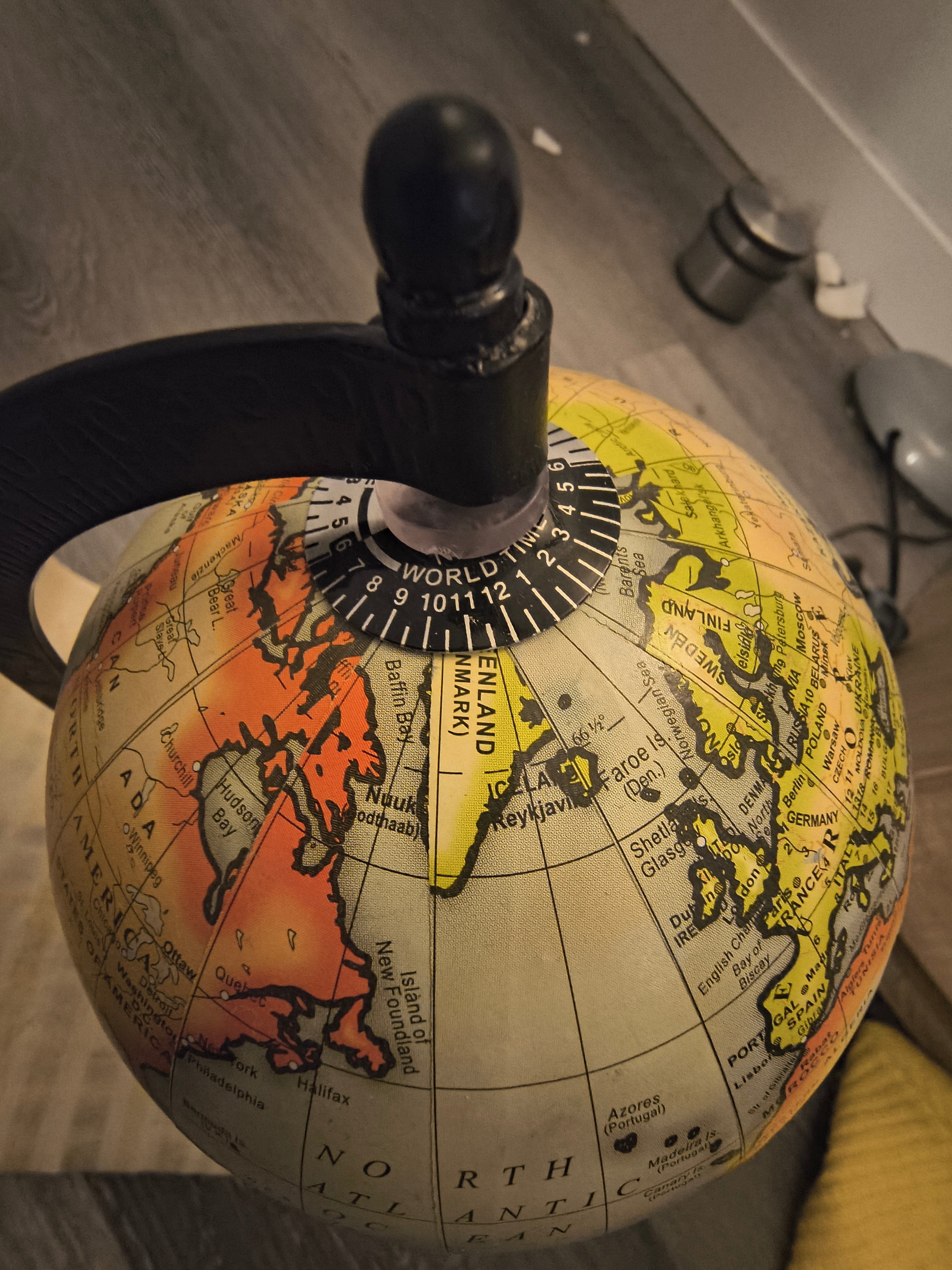 Handcrafted Miniature Globe: Marble Stand
