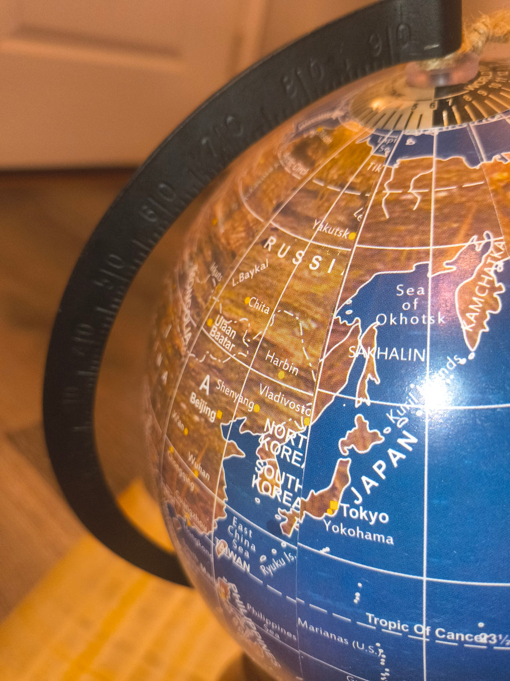 Handcrafted Globe: Wooden Stand