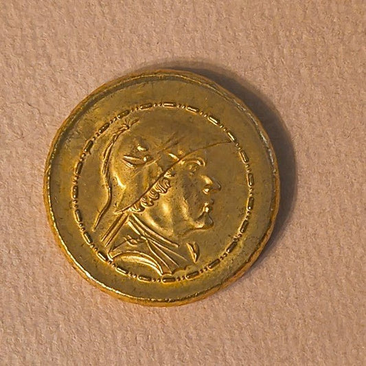 Solid Gilded Roman Coin Replica - Paths and Places