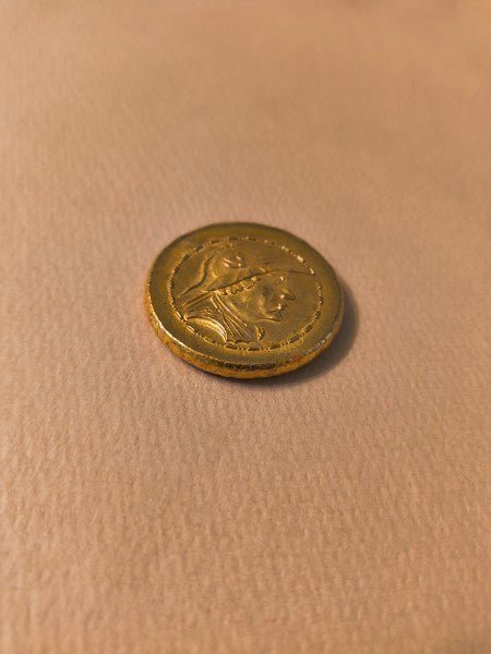 Solid Gilded Roman Coin Replica - Paths and Places