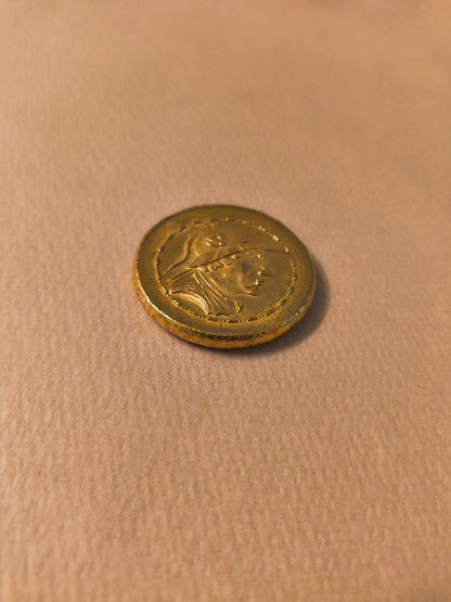 Solid Gilded Roman Coin Replica - Paths and Places