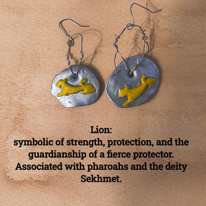 Sterling Silver Egyptian Hieroglyphic Earrings - Paths and Places