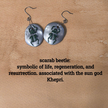 Sterling Silver Egyptian Hieroglyphic Earrings - Paths and Places