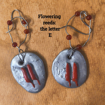 Sterling Silver Egyptian Hieroglyphic Earrings - Paths and Places